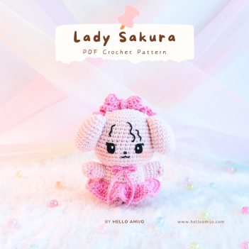 Lady Sakura Crochet Pattern amigurumi pattern by Hello Amijo