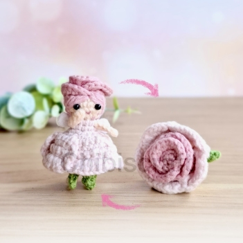 Reversible Baby Rose Fairy amigurumi pattern by Chibiscraft