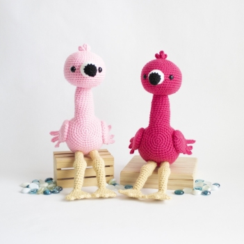 Amigurumi Flamingo amigurumi pattern by A Menagerie of Stitches