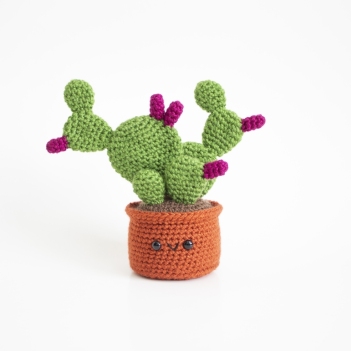 Prickly Pear Cactus amigurumi pattern by A Menagerie of Stitches