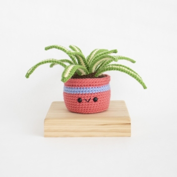 Spider Plant amigurumi pattern by A Menagerie of Stitches