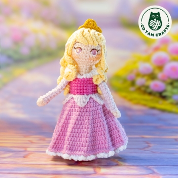 Aurora mini doll amigurumi pattern by Co Tam Crafts