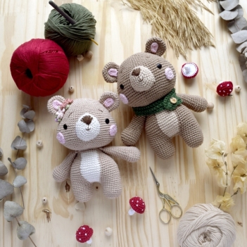 Tony and Luna - patterns bears amigurumi pattern by GatoMia