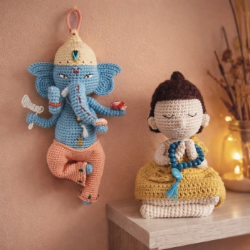 Spiritual Toy Set Buddha & Ganesha amigurumi pattern by Crochery