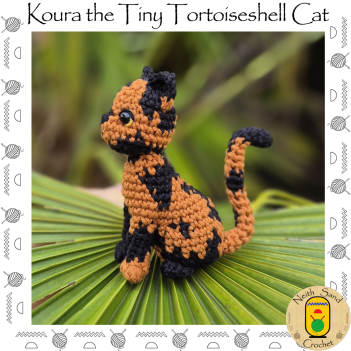 Koura the Tiny Tortoiseshell Cat amigurumi pattern by Neith Sand Crochet