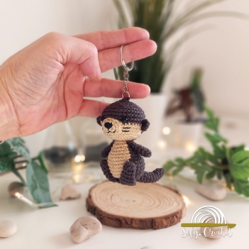 Otter Keychain Charm amigurumi pattern by SefyCrochet
