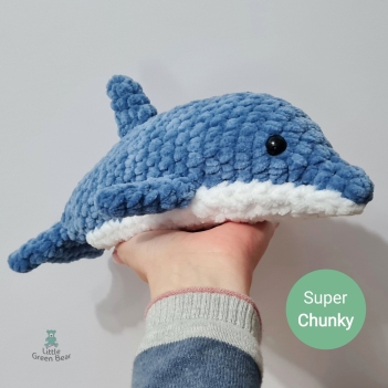 Dylan the Dolphin amigurumi pattern by Little Green Bear