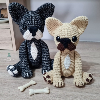 Franklin the French Bulldog amigurumi pattern by Little Green Bear