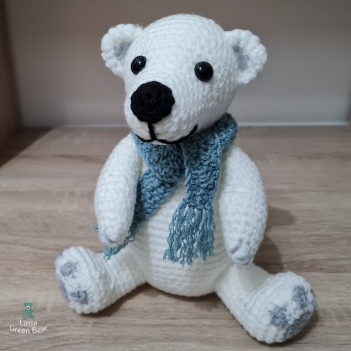 Preston the Polar Bear amigurumi pattern by Little Green Bear
