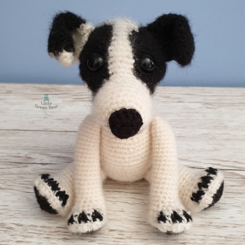 Reggie the Rough Haired Jack Russel amigurumi pattern by Little Green Bear