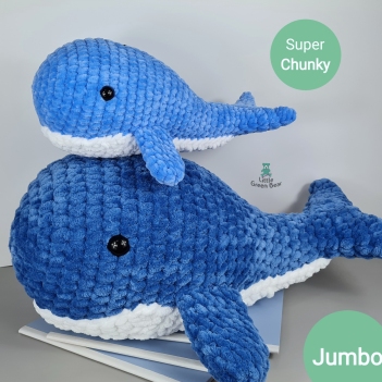 Wesley the Whale amigurumi pattern by Little Green Bear
