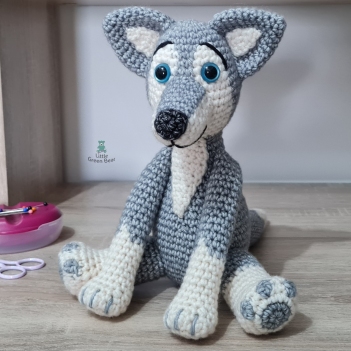 Wilbur the Wolf amigurumi pattern by Little Green Bear