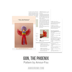 Gon, the Phoenix amigurumi pattern by Amour Fou
