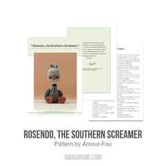 Rosendo, the Southern Screamer amigurumi pattern by Amour Fou