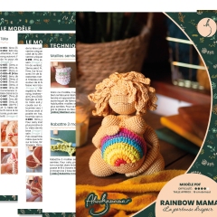 Rainbow Mama amigurumi pattern by Ahooka