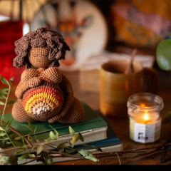 Rainbow Mama amigurumi by Ahooka
