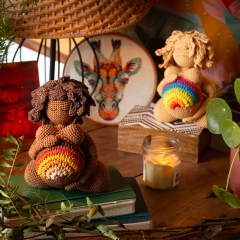 Rainbow Mama amigurumi pattern by Ahooka