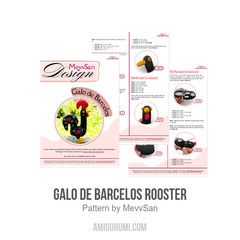 Galo de Barcelos Rooster amigurumi pattern by MevvSan