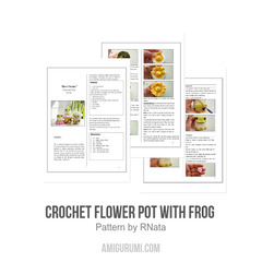 Crochet Flower Pot with Frog  amigurumi pattern by RNata