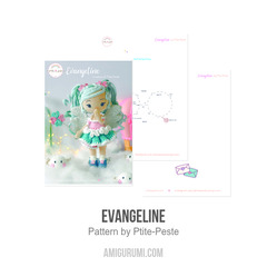 Evangeline amigurumi pattern by P'tite Peste