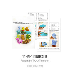 11-in-1 Dinosaur amigurumi pattern by TANATIcrochet