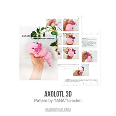 Axolotl 3D amigurumi pattern by TANATIcrochet