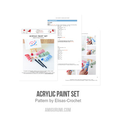 Acrylic Paint Set amigurumi pattern by Elisas Crochet