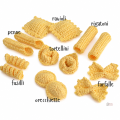 Pasta Lovers Collection amigurumi pattern by Elisas Crochet
