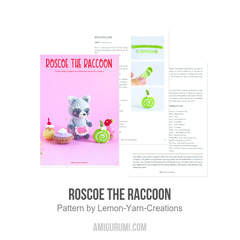 Roscoe the Raccoon amigurumi pattern by Lemon Yarn Creations