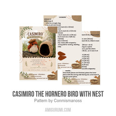 Casimiro, the Rufous Hornero  amigurumi pattern by Conmismanoss