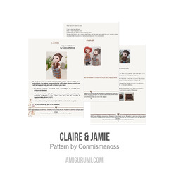 Claire & Jamie amigurumi pattern by Conmismanoss