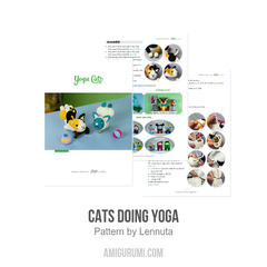 Cats doing Yoga amigurumi pattern by Lennutas