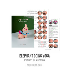 Elephant doing YOGA amigurumi pattern by Lennutas