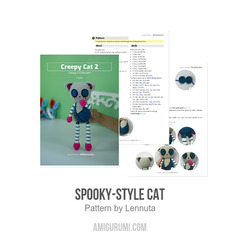 Spooky-style Cat amigurumi pattern by Lennutas
