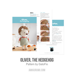 Oliver, the hedgehog amigurumi pattern by GatoFio
