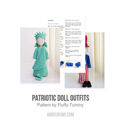 Patriotic Doll Outfits amigurumi pattern by Fluffy Tummy