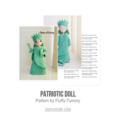 Patriotic Dolls amigurumi pattern by Fluffy Tummy