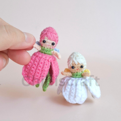 Reversible Jasmine and Mini Tulip F amigurumi pattern by Chibiscraft