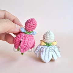 Reversible Jasmine and Mini Tulip F amigurumi by Chibiscraft