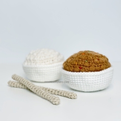 Chinese Takeout Food Edition amigurumi by Knotmonster