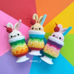 Bunny Rainbow Float amigurumi pattern by Audrey Lilian Crochet