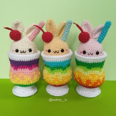 Bunny Rainbow Float amigurumi pattern by Audrey Lilian Crochet