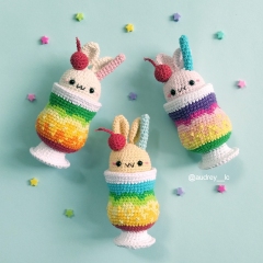 Bunny Rainbow Float amigurumi pattern by Audrey Lilian Crochet