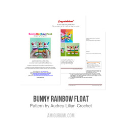 Bunny Rainbow Float amigurumi pattern by Audrey Lilian Crochet