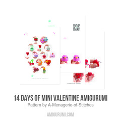 14 Days of Mini Valentine Amigurumi amigurumi pattern by A Menagerie of Stitches