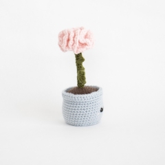 Carnation Flower amigurumi pattern by A Menagerie of Stitches