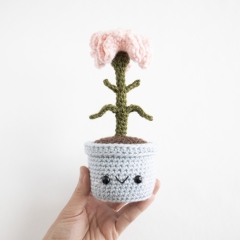 Carnation Flower amigurumi pattern by A Menagerie of Stitches