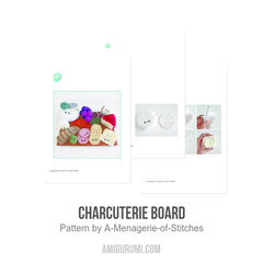 Charcuterie Board amigurumi pattern by A Menagerie of Stitches
