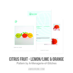 Citrus Fruit - Lemon/Lime & Orange amigurumi pattern by A Menagerie of Stitches