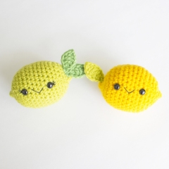 Citrus Fruit - Lemon/Lime & Orange amigurumi pattern by A Menagerie of Stitches